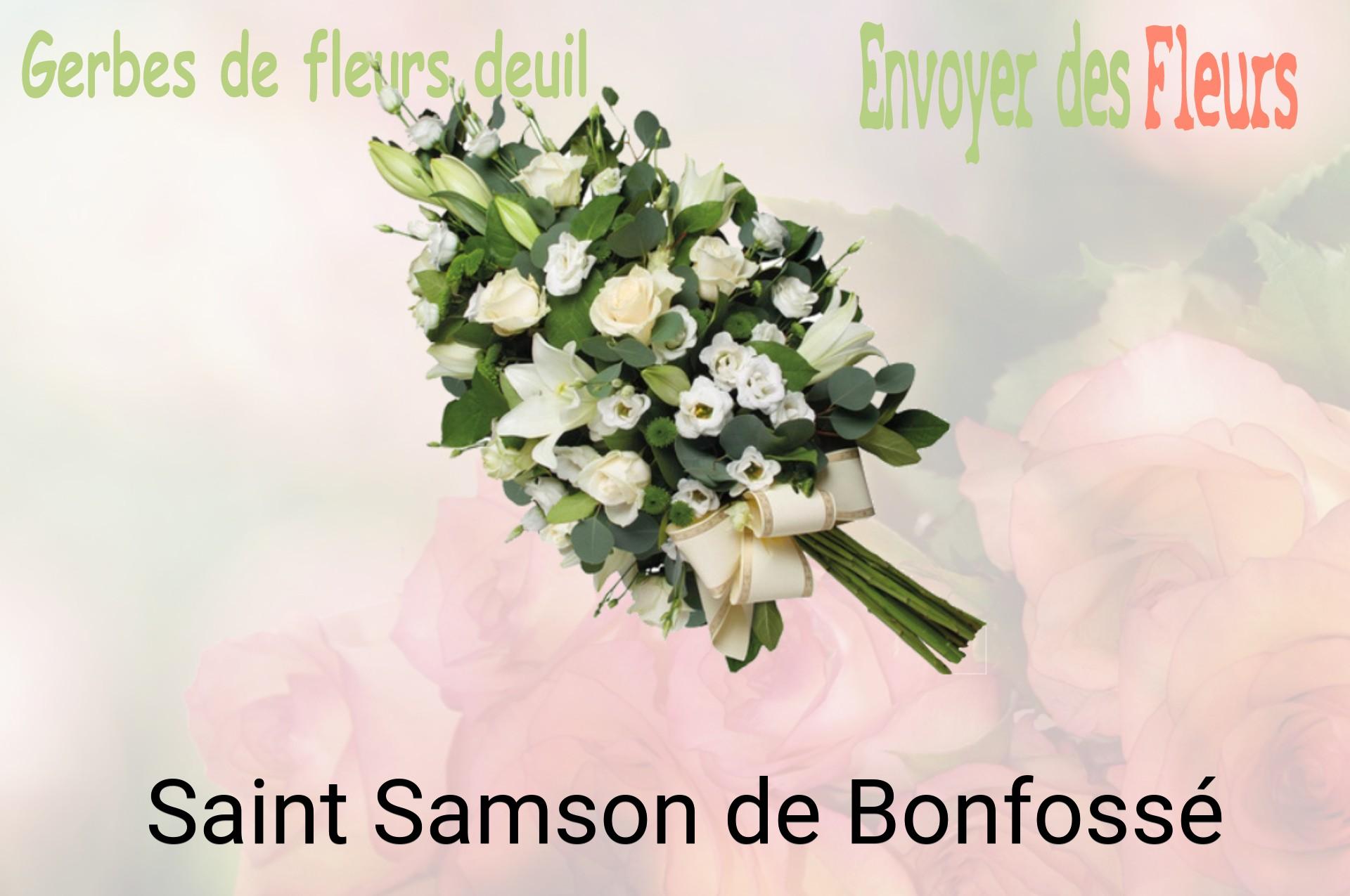 Gerbe de fleurs de deuil livrée à Saint-Samson-de-Bonfossé